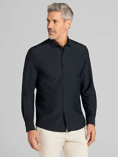 CHILLFLEX Seersucker 4-Way Stretch Button Up Shirt