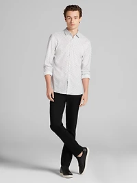Slim Fit 4-Way Stretch Button Up Shirt