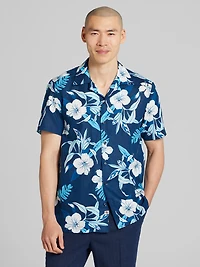 Modern Fit Short Sleeve Floral Camp Shirt