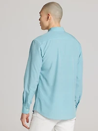 Slim Fit 4-Way Stretch Button Up Shirt