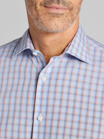 Modern Fit Plaid Button-Up Shirt