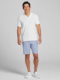 Slim Fit Johnny Collar Jacquard Polo