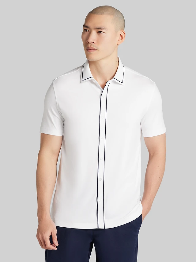joseph abboud white dress shirt Modern Fit Spread Collar Formal Dress Shirt | Tuxedo White