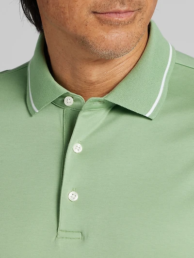Modern Fit Cotton Modal Tipped Polo