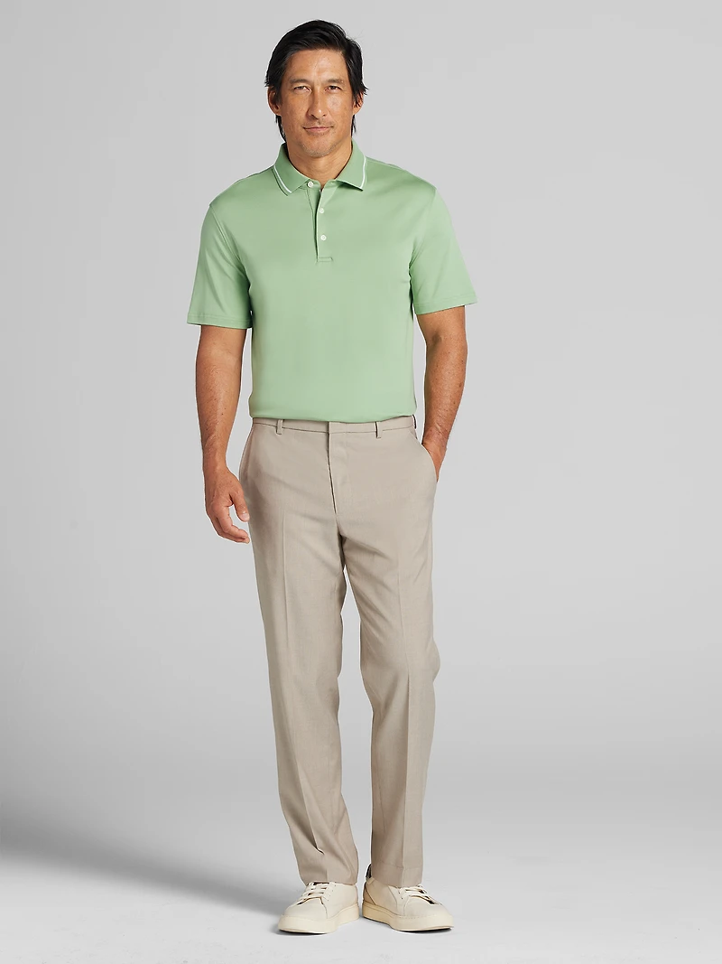 Modern Fit Cotton Modal Tipped Polo