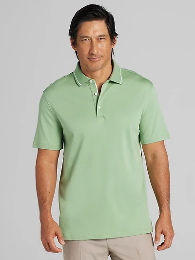 Modern Fit Cotton Modal Tipped Polo
