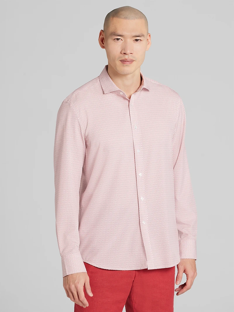 Modern Fit 4-Way Stretch Button Up Shirt