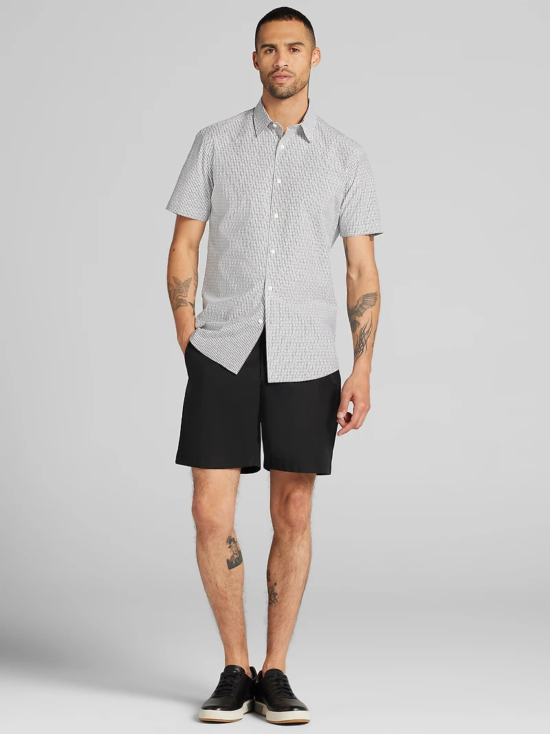 Slim Fit Short Sleeve Button Up Shirt