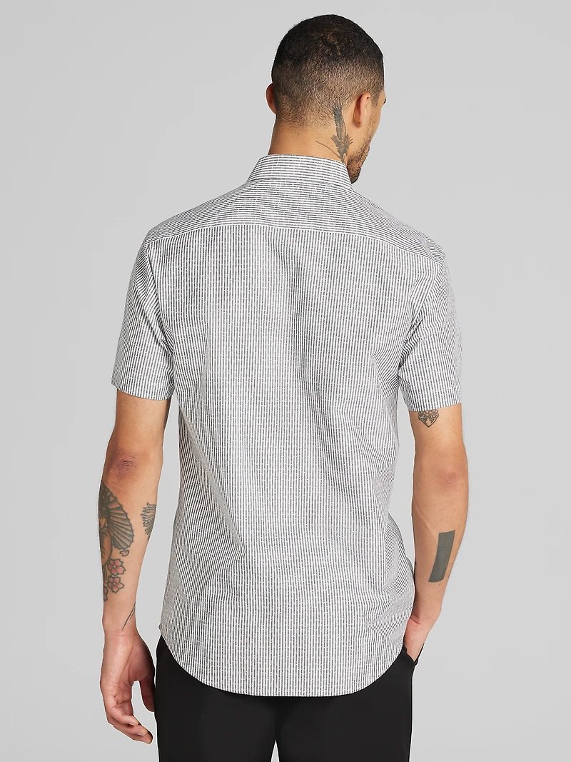 Slim Fit Short Sleeve Button Up Shirt
