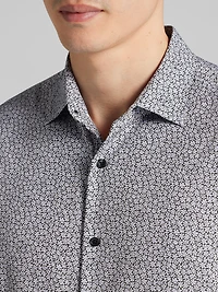 CHILLFLEX Modern Fit Short Sleeve 4-Way Stretch Button Up Shirt