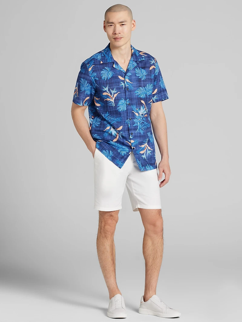 Modern Fit Tropical Fronds Camp Shirt