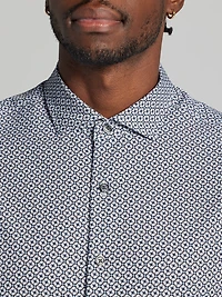 Modern Fit Triangle Geometric Button-Up Shirt