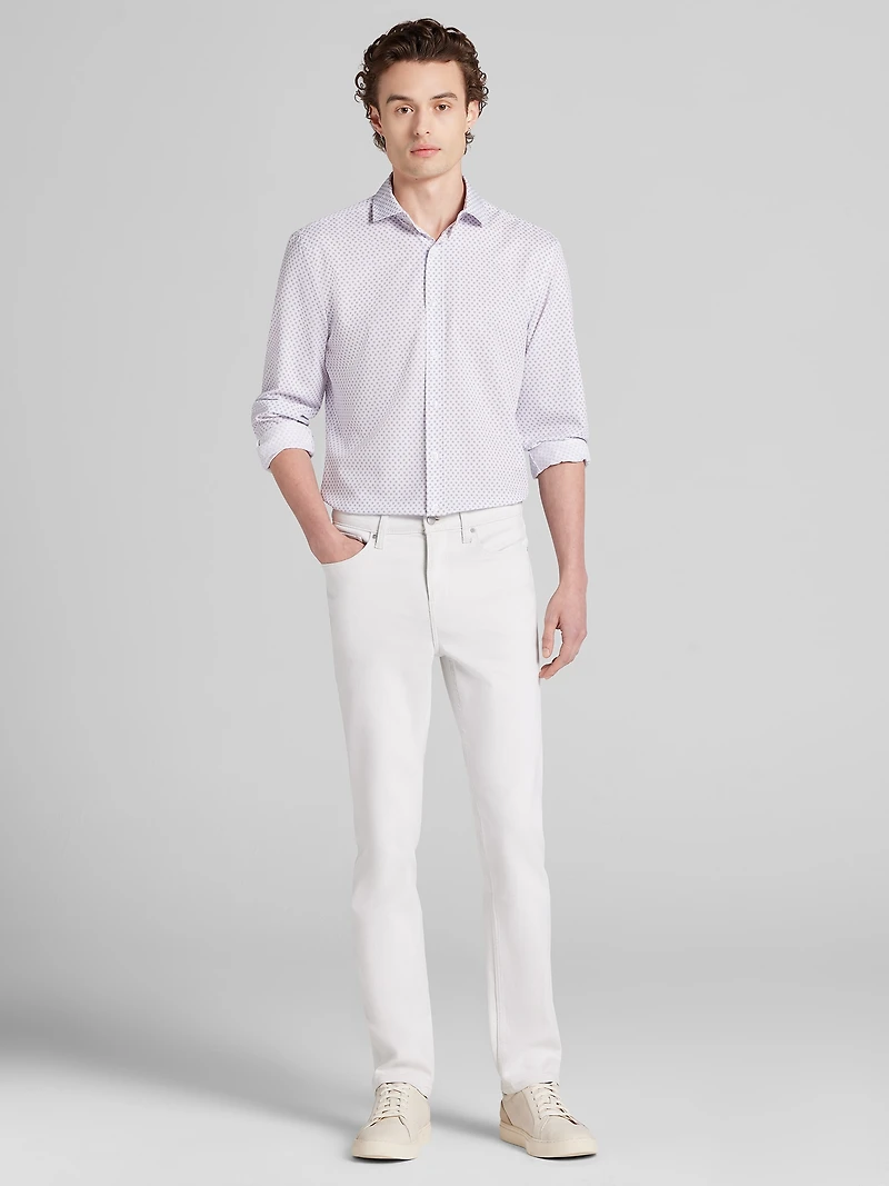 Slim Fit 4-Way Stretch Button Up Shirt