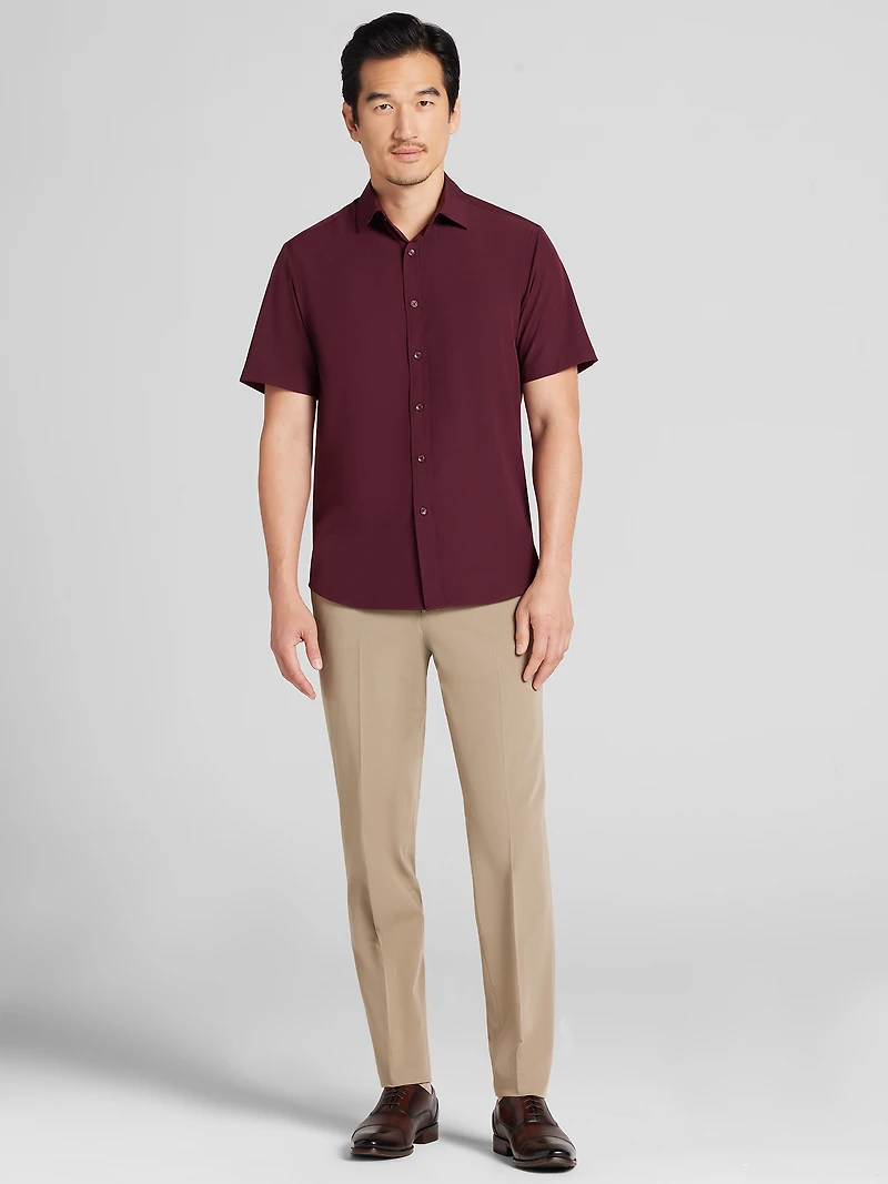 Modern Fit 4-Way Stretch Button Up Shirt