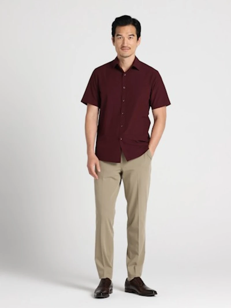 Modern Fit 4-Way Stretch Button Up Shirt