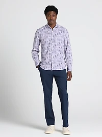 Modern Fit Brush Stroke Print Woven Shirt