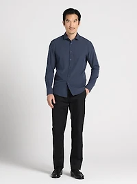 Modern Fit 4-Way Stretch Long Sleeve Button-Up Shirt