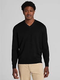 Merino Wool Blend V-Neck Sweater