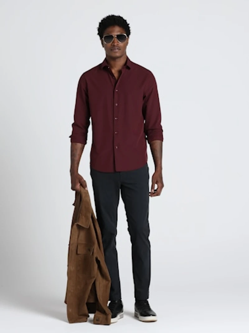 Modern Fit 4-Way Stretch Button-Up Shirt