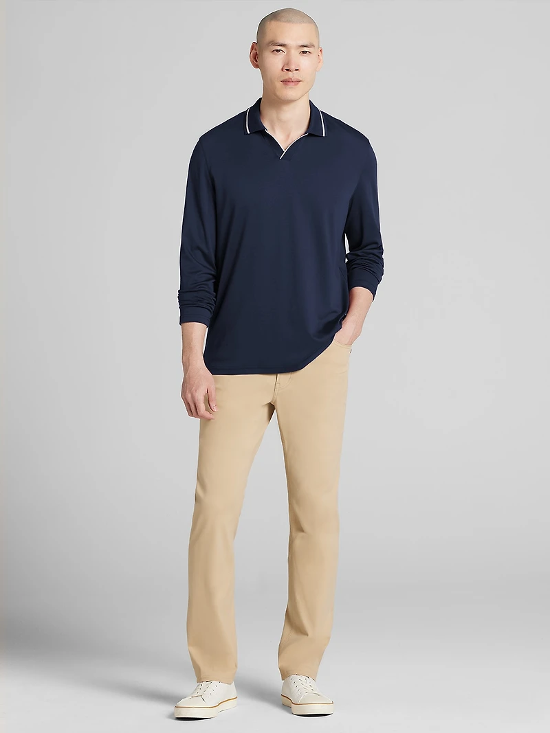 Modern Fit Long Sleeve Johnny Polo