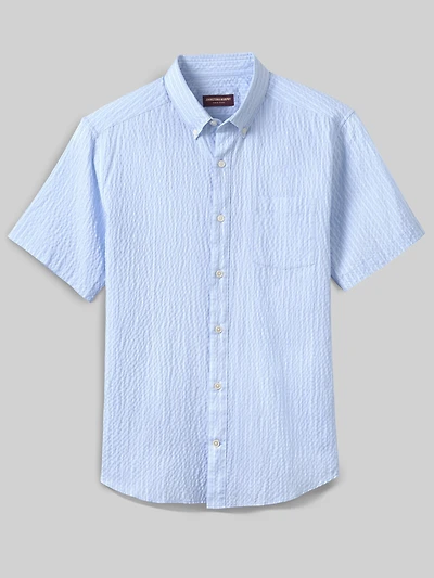 Leland Seersucker Short Sleeve Button Up Shirt