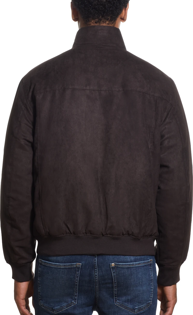 Faux Suede Bomber Jacket