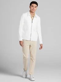 Linen Blend Bomber Jacket
