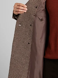 Modern Fit Houndstooth Topcoat
