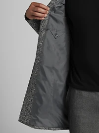 Melange Herringbone Knit Overcoat