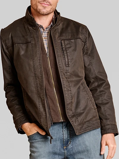 Modern Fit Antiqued Cotton Jacket