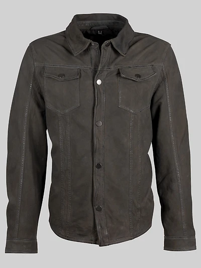 Vintage Leather Trucker Jacket