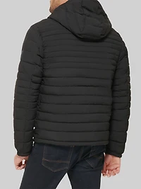 Stretch Hooded Puffer