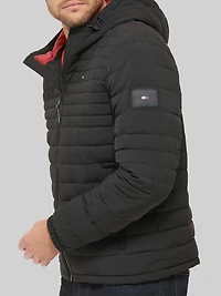 Stretch Hooded Puffer