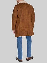 Single Breasted Faux Shearling Coat