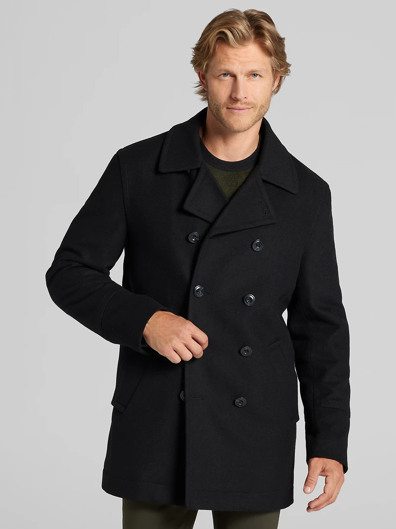 Peacoat with Detachable Bib