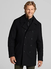 Peacoat with Detachable Bib