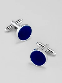 Round Stone Cufflink and Stud Set