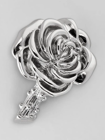 Gunmetal Rose Lapel Pin