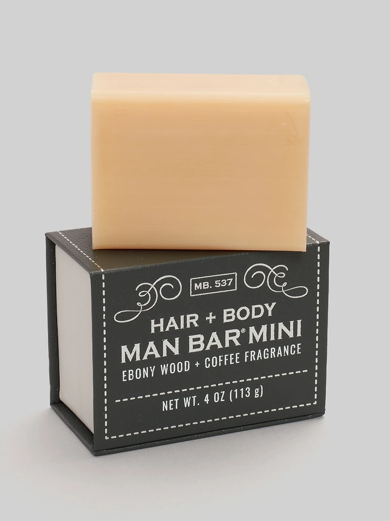 Hair + Body Man Bar Ebony Wood Coffee Mini Bar Soap