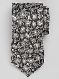 Two-Tone Floral Silk Tie