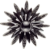 Floral Crystal Bead Lapel Pin