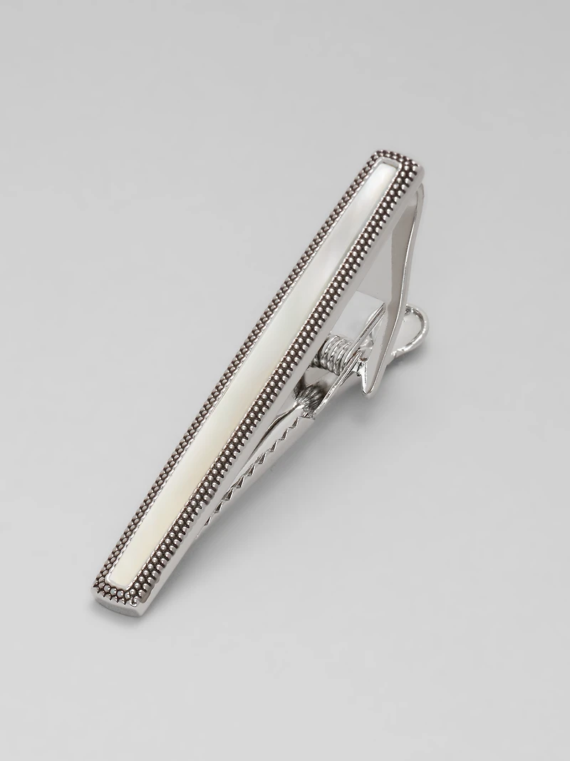 Antique Border Mother-Of-Pearl Tie Bar