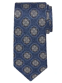 Narrow Textural Medallion Tie