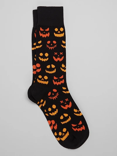 Jack-O'-Lantern Socks, 1-Pair