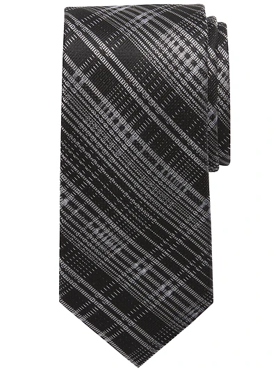Narrow Stitch Plaid Tie