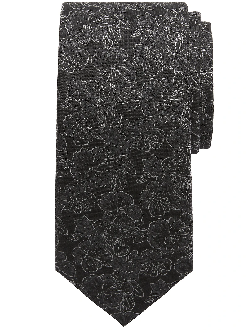Narrow Hibiscus Tie
