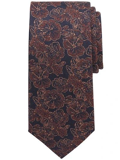 Narrow Hibiscus Tie