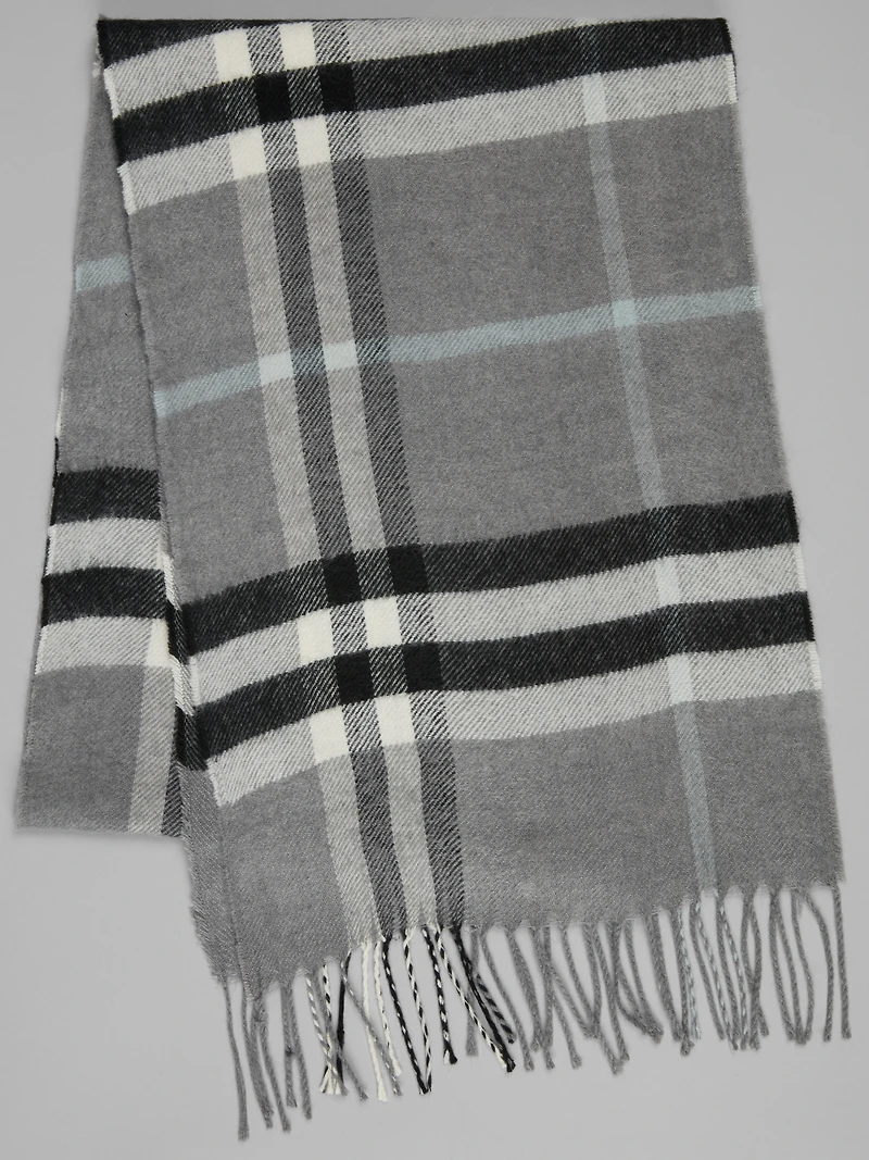 Plaid Fringe Scarf