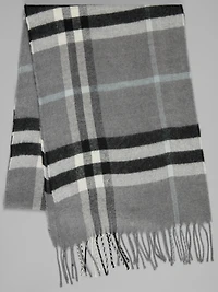 Plaid Fringe Scarf