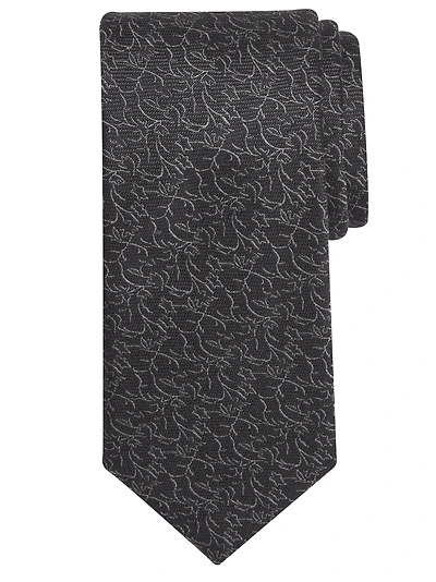 Narrow Textural Vines Tie